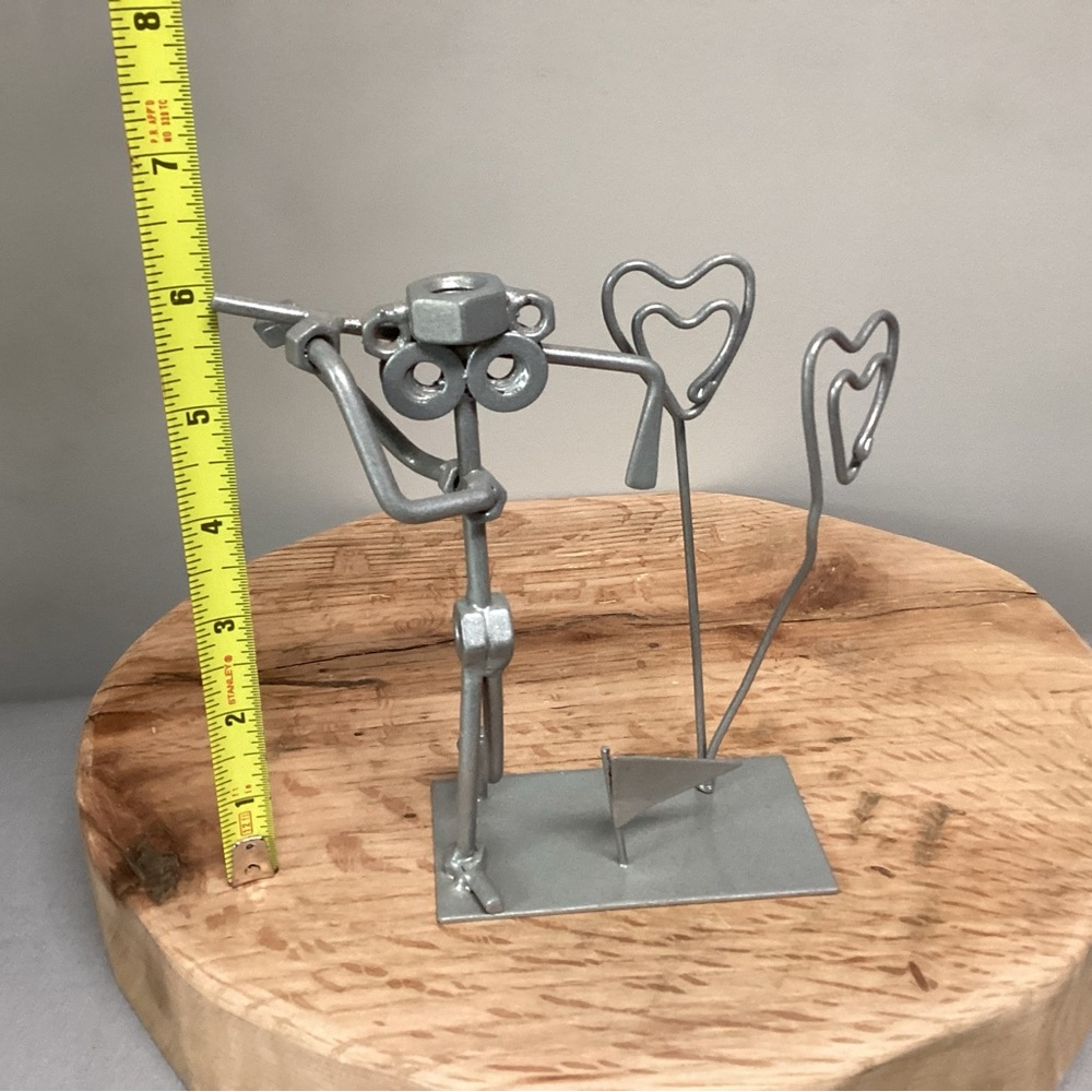 Golf Metal Crafted Art Sculpture - Unique - Business Card or Note Holder - Rare - Picture 8 of 9